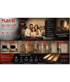 1 cm x 244 cm şerit gold pleksi 1 adet