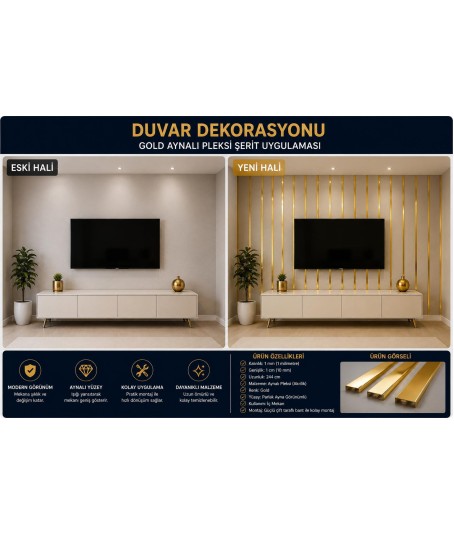 1 cm x 244 cm şerit gold pleksi 1 adet 1 cm x 244 cm şerit gold pleksi 1 adet