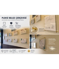 PLEKSİ  A4 DUVAR ÇERÇEVE – ŞIK, MODERN VE PROFESYONEL SUNUM